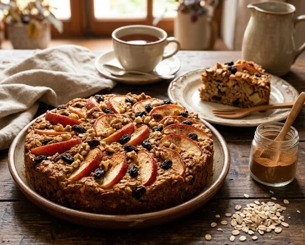 Bolo de Maçã com Aveia em Flocos Fit: Receita Fofinha Sem Açúcar